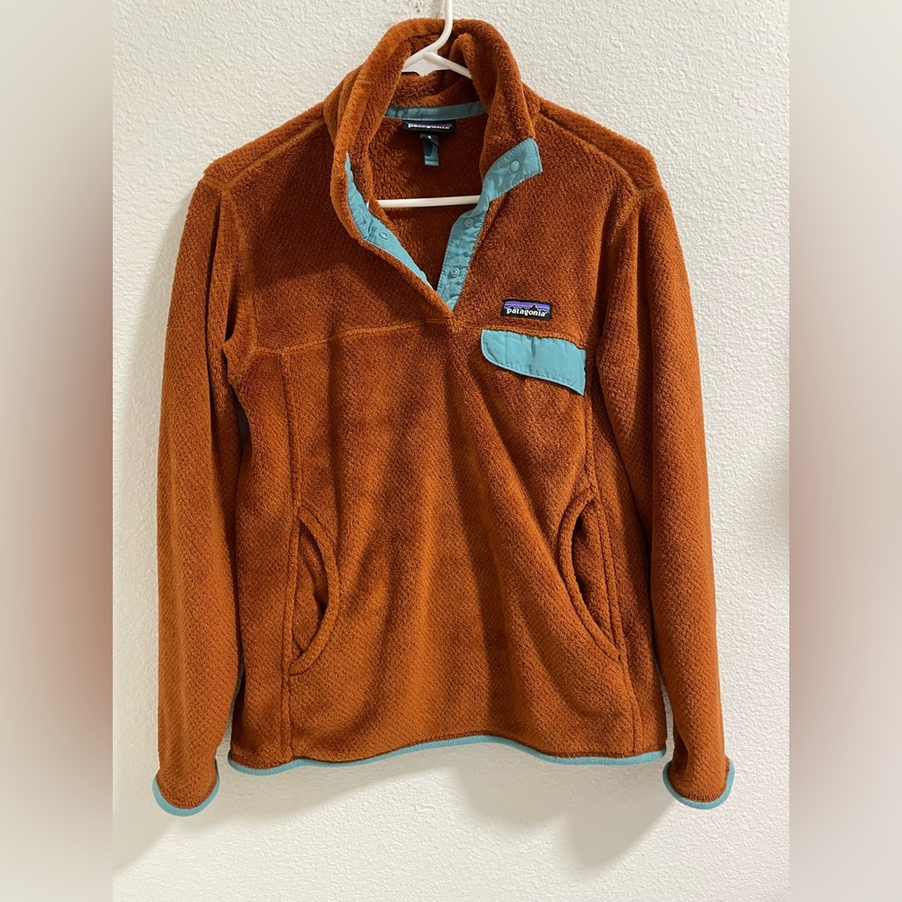 Patagonia Rust Fleece with Teal Accents